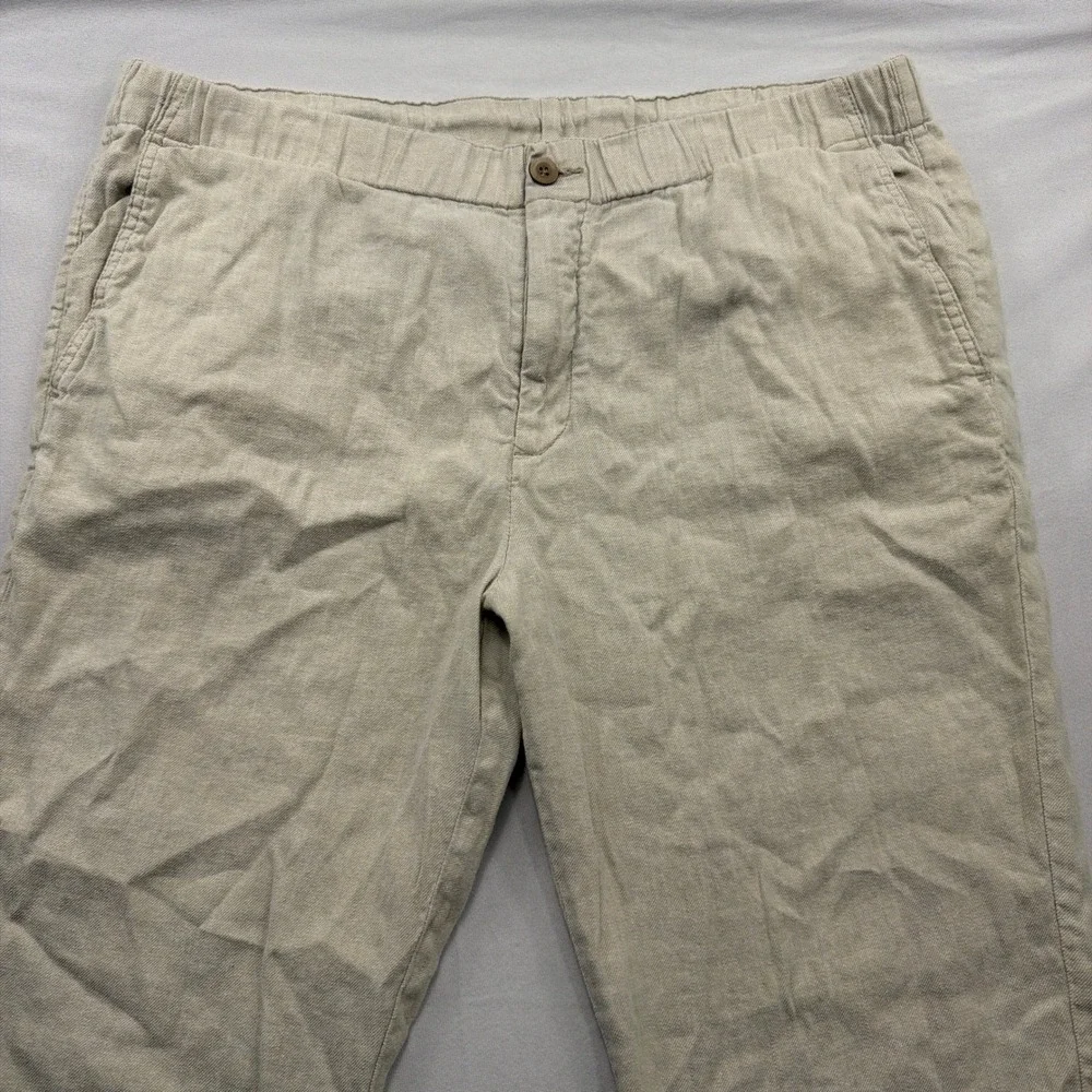 Tommy Bahama Pants Boracay Linen Blend Drawstring Beige Mens XXL